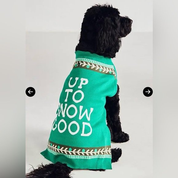 NWT Maxbone X Anthropologie Up to Snow Good Pet Sweater size Large